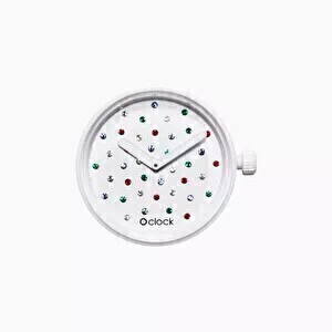 O clock dial crystal white mix