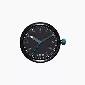 O clock dial 60 seconds green on black