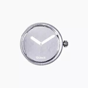 O clock dial mirror silver