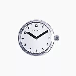 O clock dial mirror numbers silver