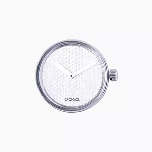 O clock dial pavé silver