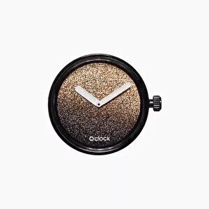 O clock dial glitter gold