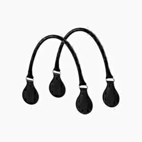 O bag short handles |micro tubular | black