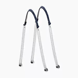 O bag long handles T-chain | navy blue