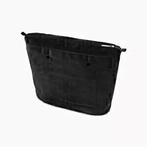 O bag mini innerbag zip-up microfiber black