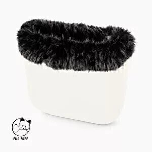 O bag classic trim | faux fox fur | silver