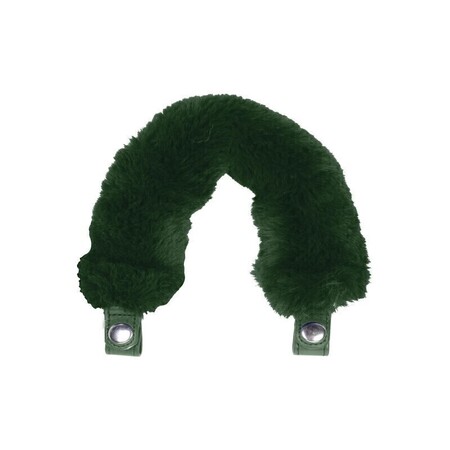 O bag pocket short handle | faux lapin rex fur |green forest