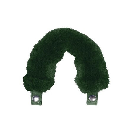 O bag pocket short handle | faux lapin rex fur |green forest