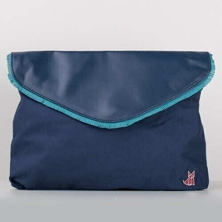 J-Clutch blue fringed