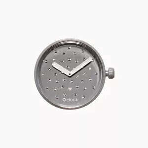 O clock dial crystal grey