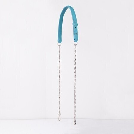 J-Shoulderstrap chain with ecoleather insert in water green (watergroen)