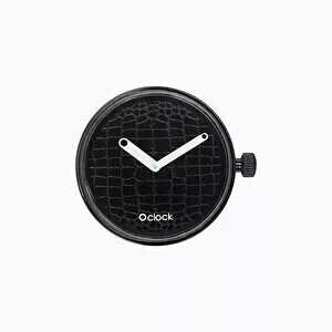 O clock dial croco black