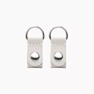 O bag clips (silver) saffiano print milk