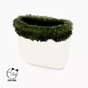 O bag mini trim | faux murmasky fur | military