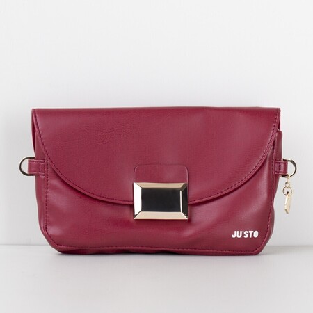 J-Posh canvas met flap leatherette bordeaux