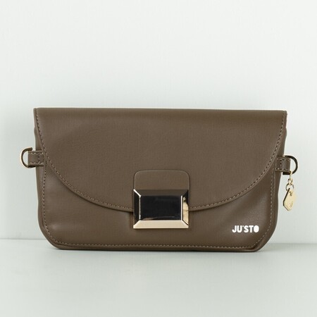 J-Posh canvas met flap leatherette olive