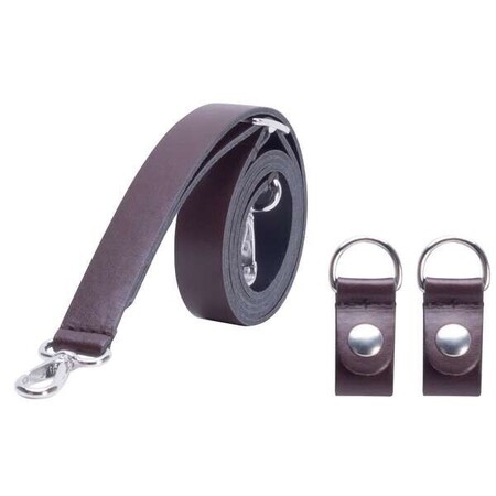 O bag shoulder strap 80/120 with buckle and clips dark brown