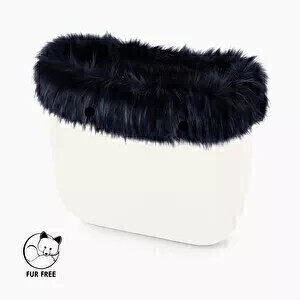 O bag classic trim | faux murmasky fur | blue