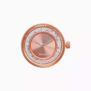 O clock dial shiney crystals blush pink