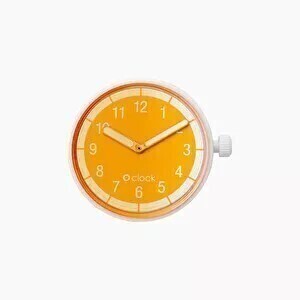 O clock dial faded glass yellow