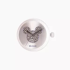 O clock dial disney crystal Mickey Mouse silver