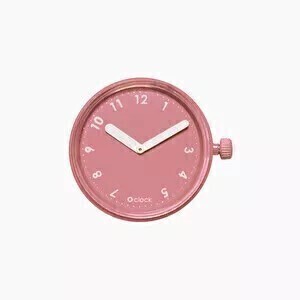 O clock dial numbers powder pink