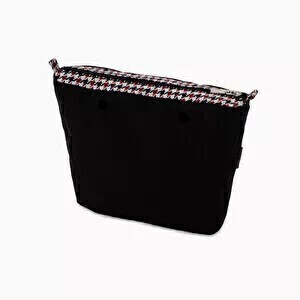 O bag mini innerbag zip-up pied de poule tricolor