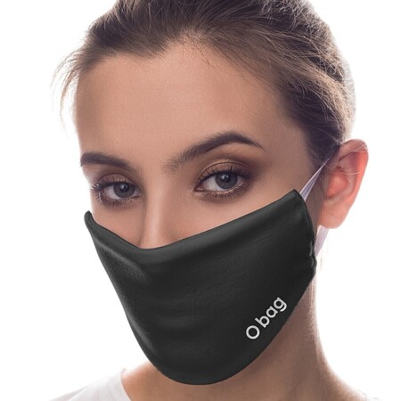 O breath face mask | with logo| anthracite | Uitverkoop